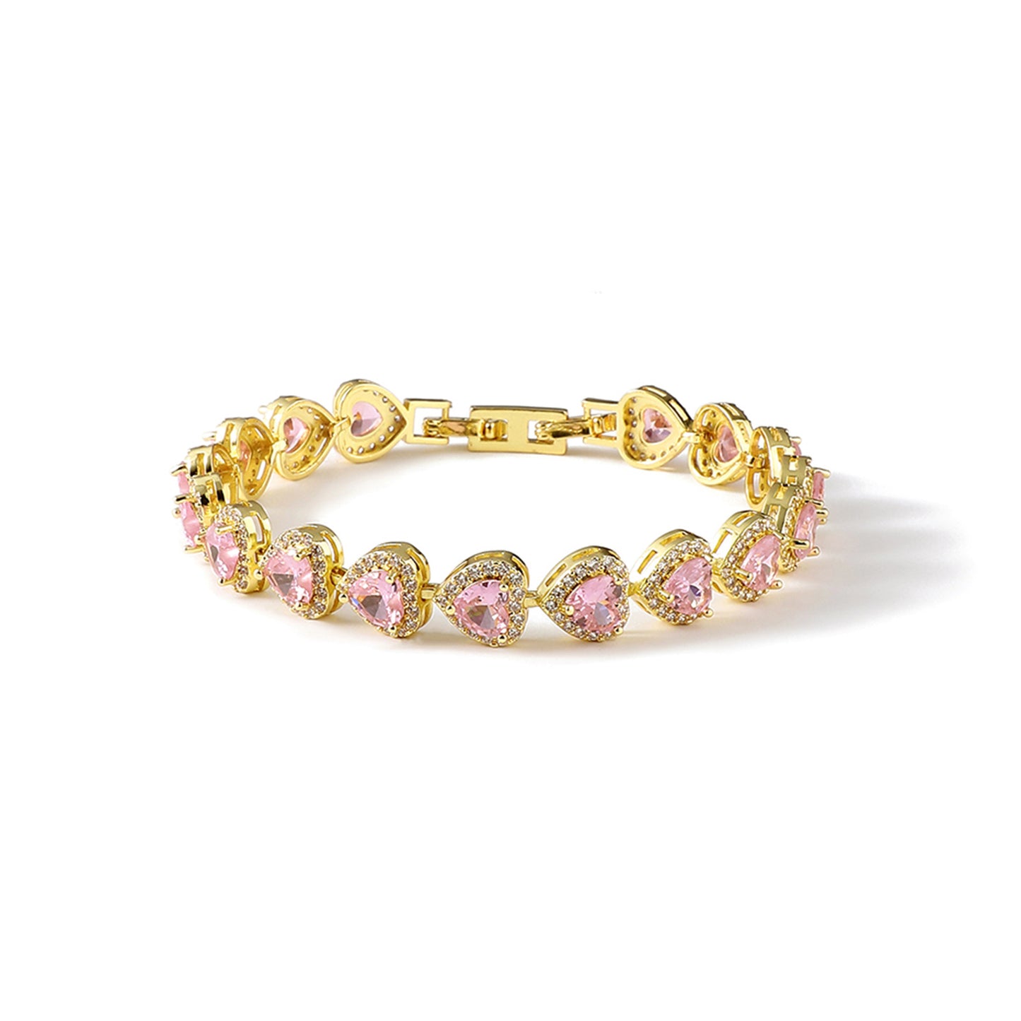 Luxury Heart-Shaped Zircon Bracelet for Women