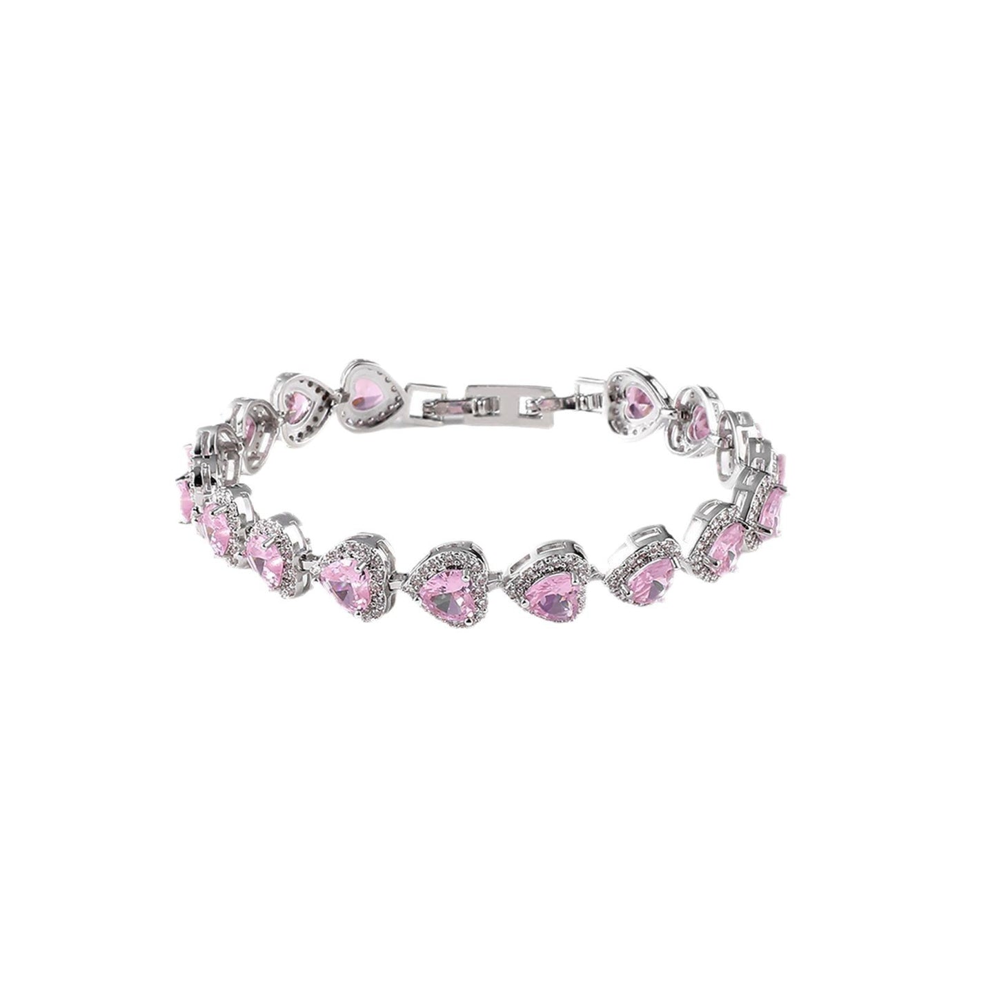 Luxury Heart-Shaped Zircon Bracelet for Women