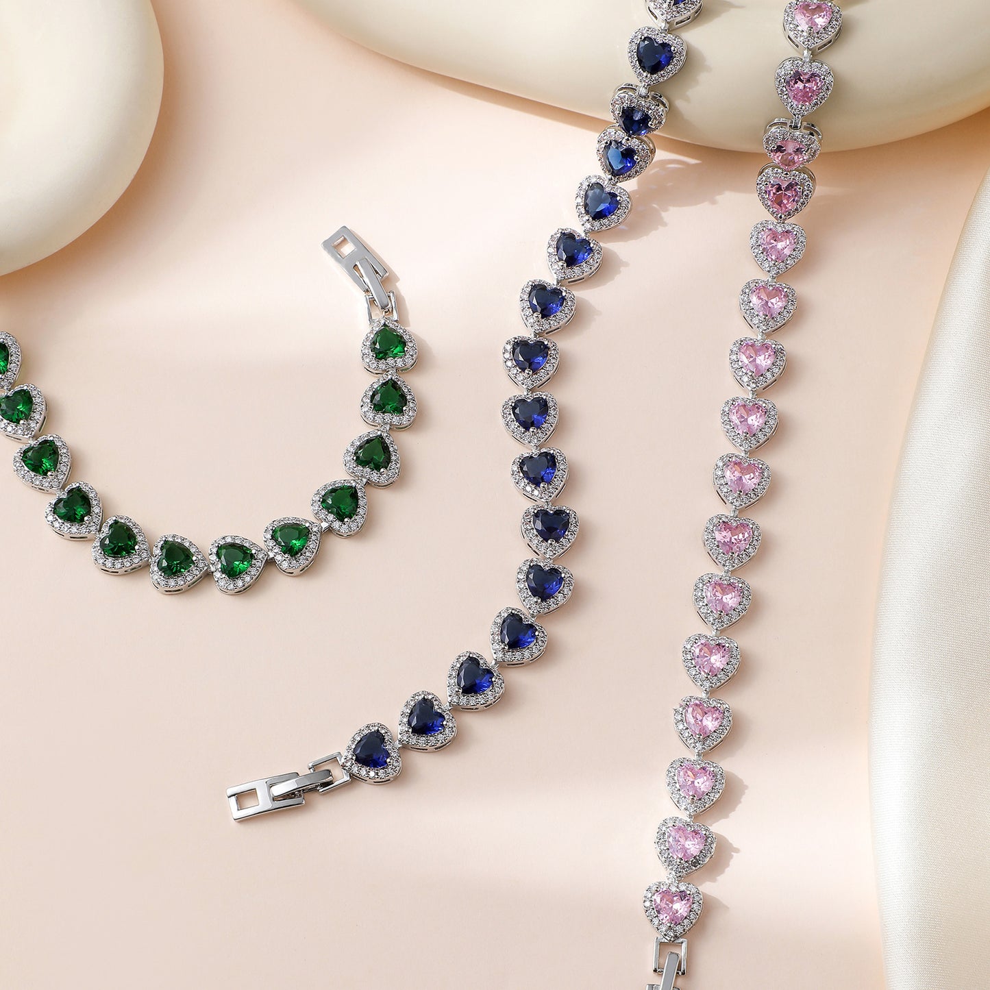 Luxury Heart-Shaped Zircon Bracelet for Women