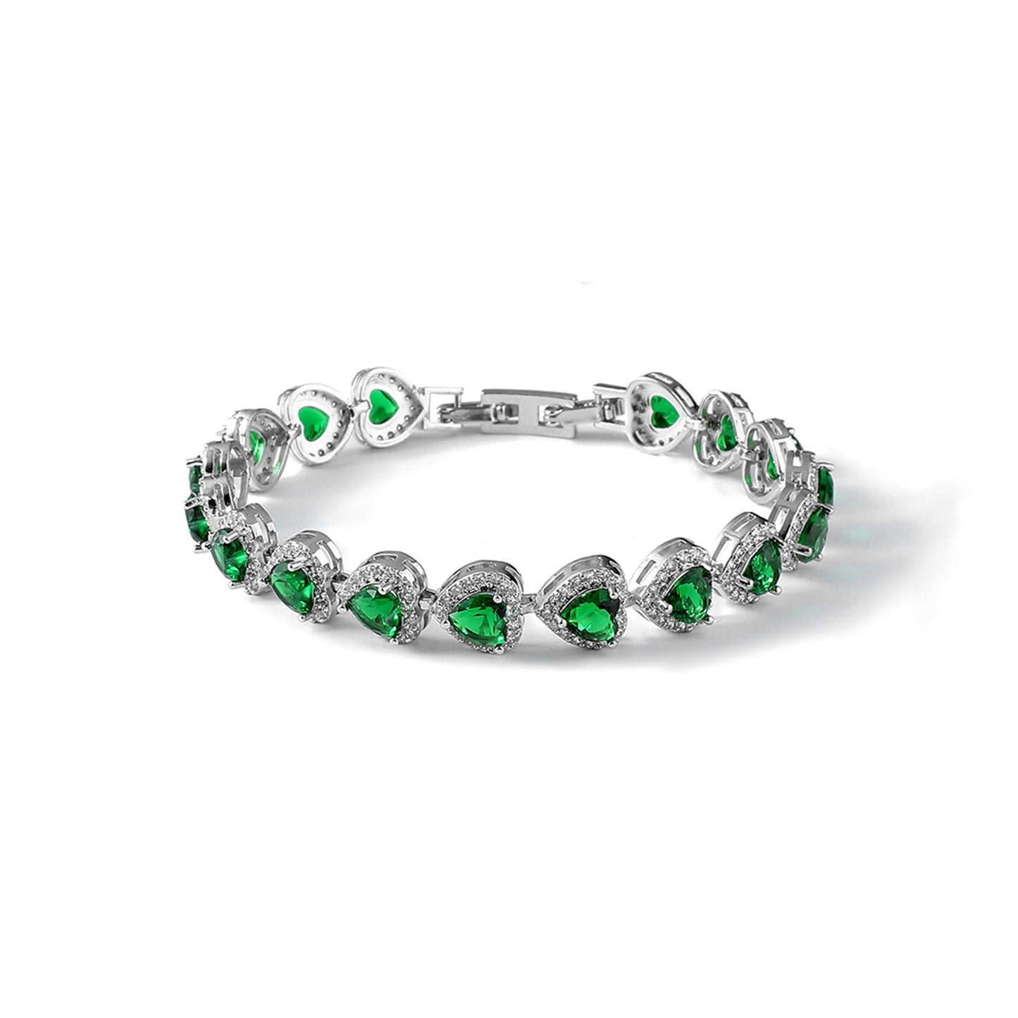 Luxury Heart-Shaped Zircon Bracelet for Women