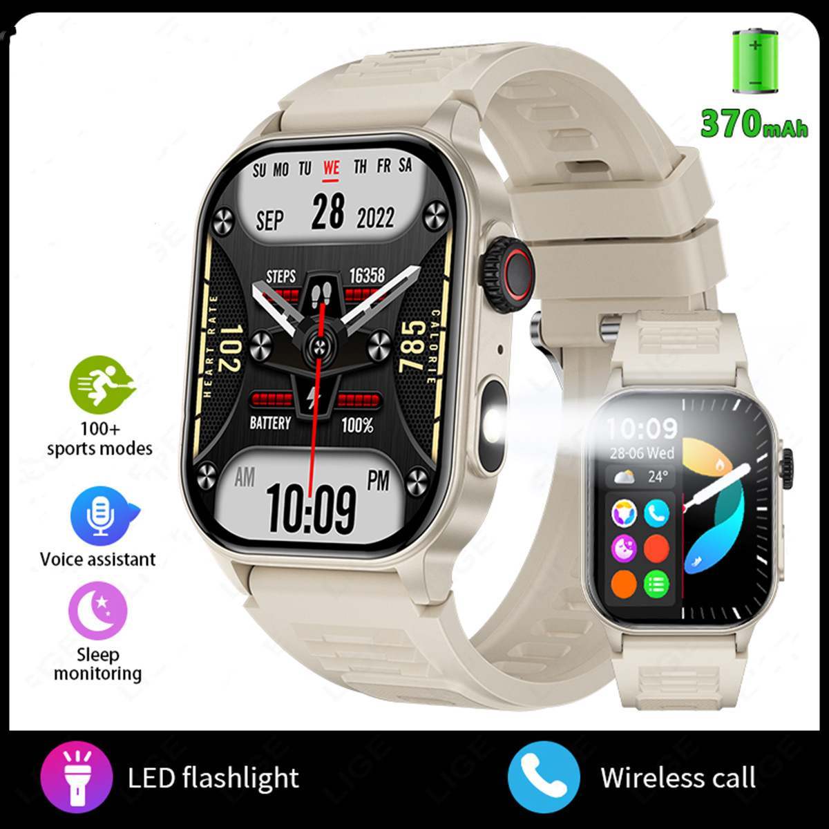 Bluetooth Sports Watch with Pedometer – Fitness Tracker Smartwatch