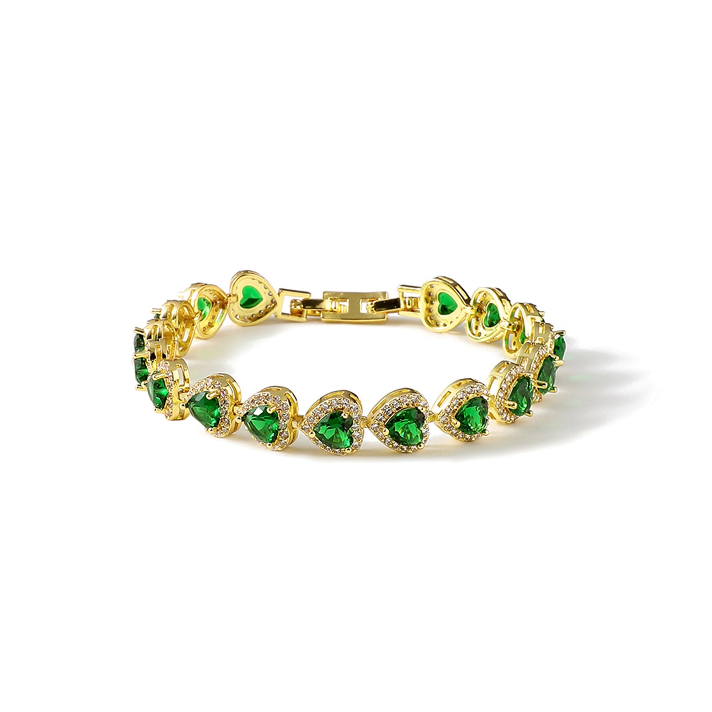 Luxury Heart-Shaped Zircon Bracelet for Women