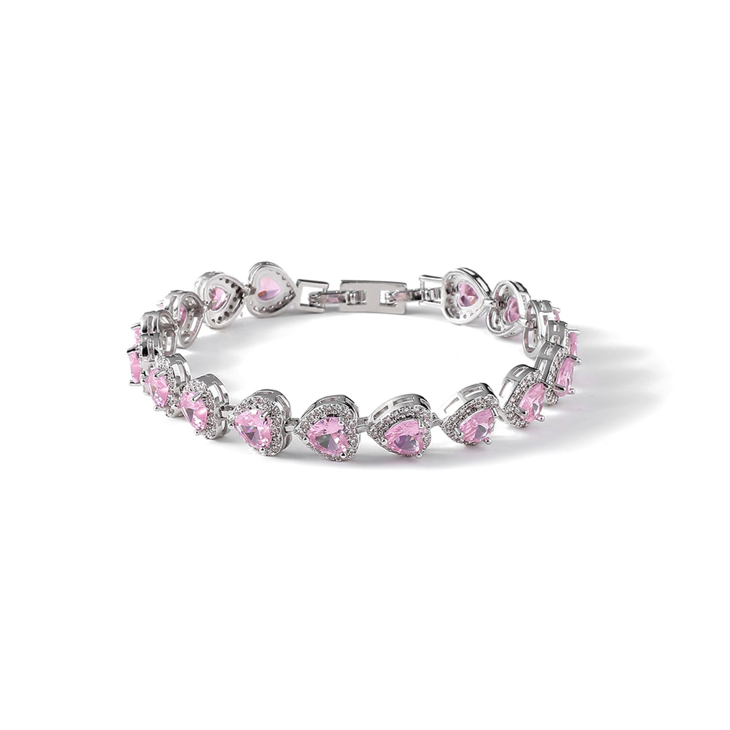 Luxury Heart-Shaped Zircon Bracelet for Women