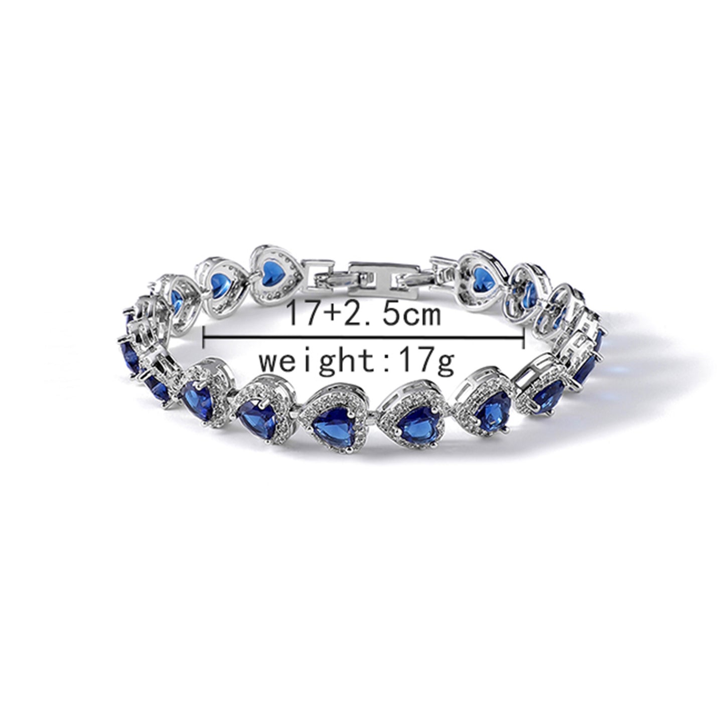 Luxury Heart-Shaped Zircon Bracelet for Women